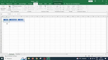 EXCEL - Aplicar validação de dados a células