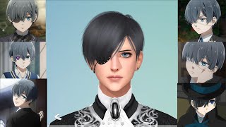 The sims 4 สร้างตัวละคร Ciel Phantomhive - Black Buttler (Kuroshitsuji) #Anime #manga