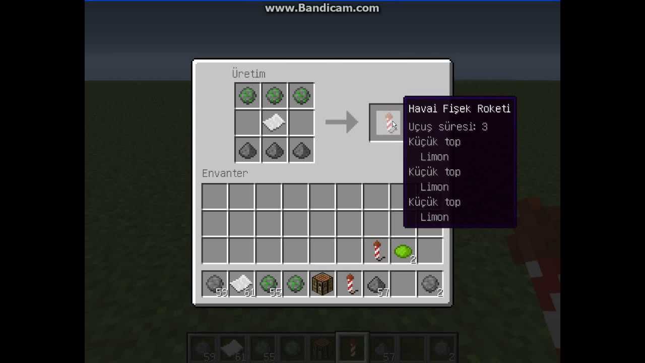 Minecraft Havai Fişek Yapımı YouTube