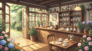 Sunlit Garden Café 🌼☕ | Cozy Lofi Beats for Study, Relaxation & Peaceful Focus