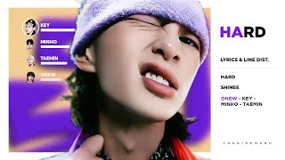 SHINee (샤이니) - HARD (Color Coded Lyrics & Line Distribution) 「 KO-FI REQUEST 」