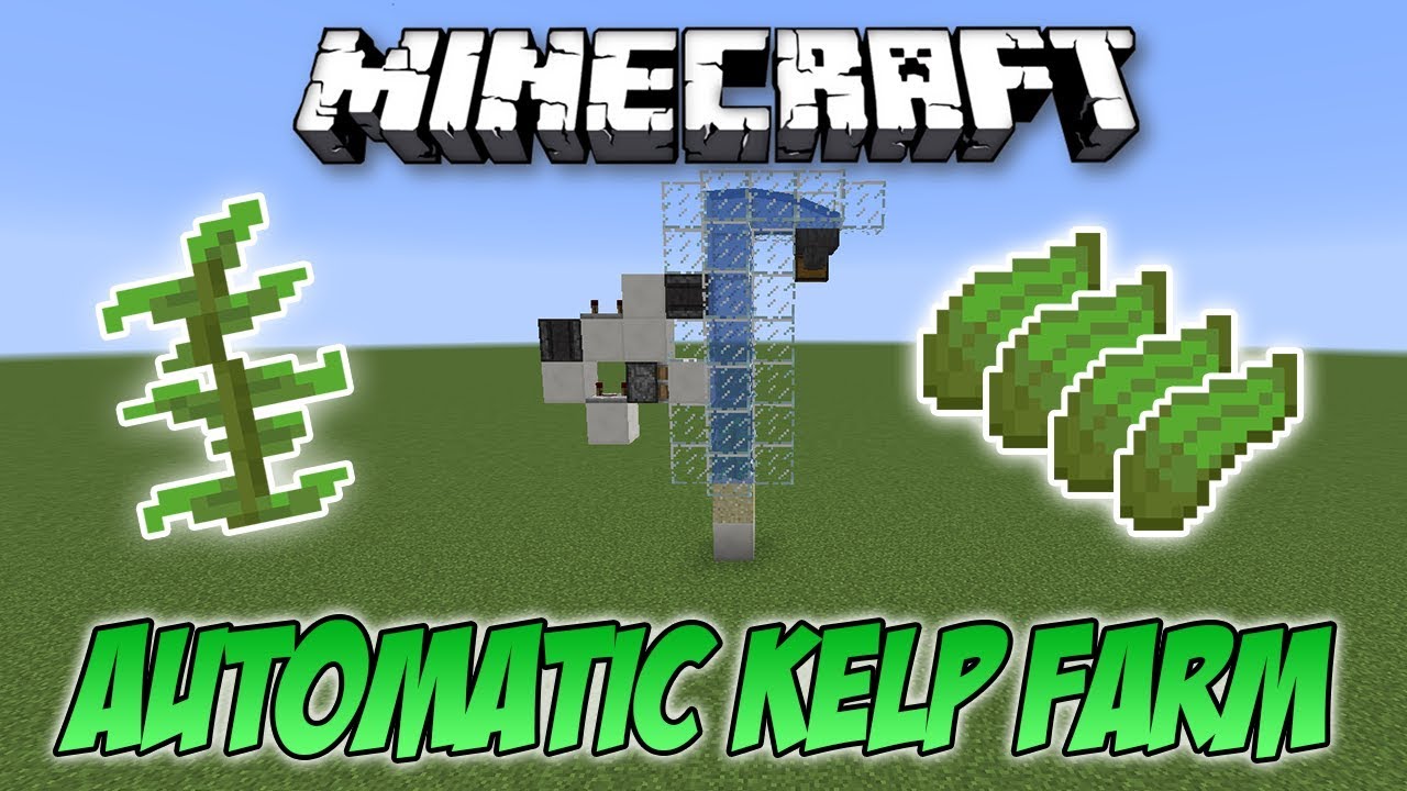 Minecraft: Automatic KELP FARM Tutorial 