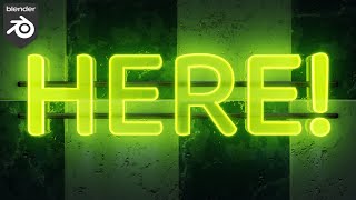 Neon Text with Flicker Animation - Blender (Cycles)