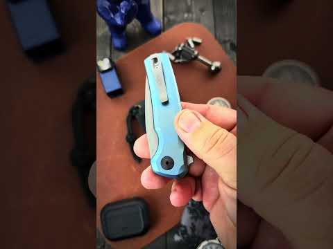 Zero Tolerance 0044BLU - Blue Titanium Button Lock S90V - Available at GPKNIVES.com!