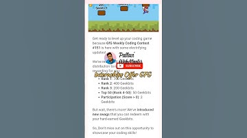 GFG Weekly Coding Contest - 151 | 70k for an SDE Intern! |GeeksforGeeks Practice | #geeksforgeeks