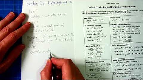 Section 6.6 Double-angle and half-angle identities