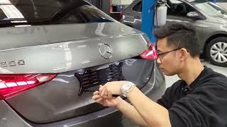 How to fit standard number plate on the rear of a Mercedes Benz