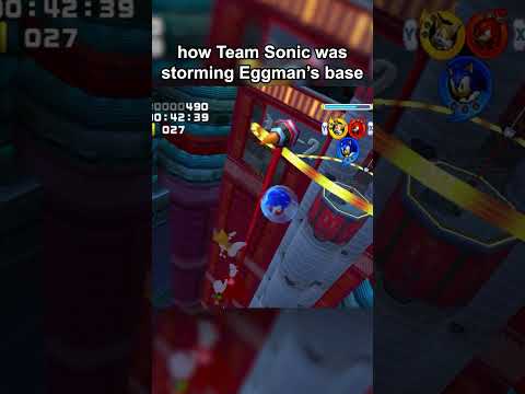 how team sonic was storming eggman's base  #sonic #sonicthehedgehog #sega