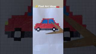 🚗Easy & Cute Car Pixel Art Ideas 🚗#pixel #pixelart #pixelart  #easy #cute #car #shorts #video #red