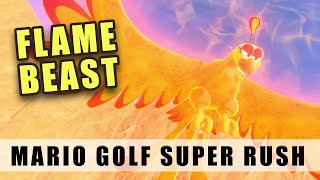 Mario Golf Super Rush Sacred Flamebeast boss fight - How to beat Flame Bird Switch screenshot 5