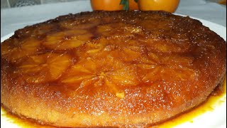 gâteau renversé à l'orange كيكة مقلوبة الكراميل بالبرتقال خفيفة وبنتها أكثر من رائعة لازم تجربوها