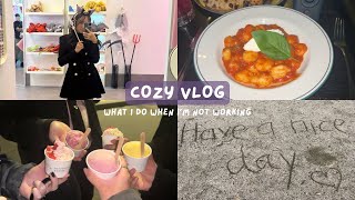 WHAT I DO WHEN I'M NOT WORKING (new pt job, girl walk, celebrating friend's bday) | COZY SERIES 2024