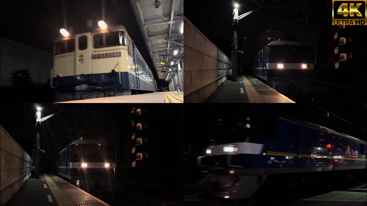 夜の貨物列車