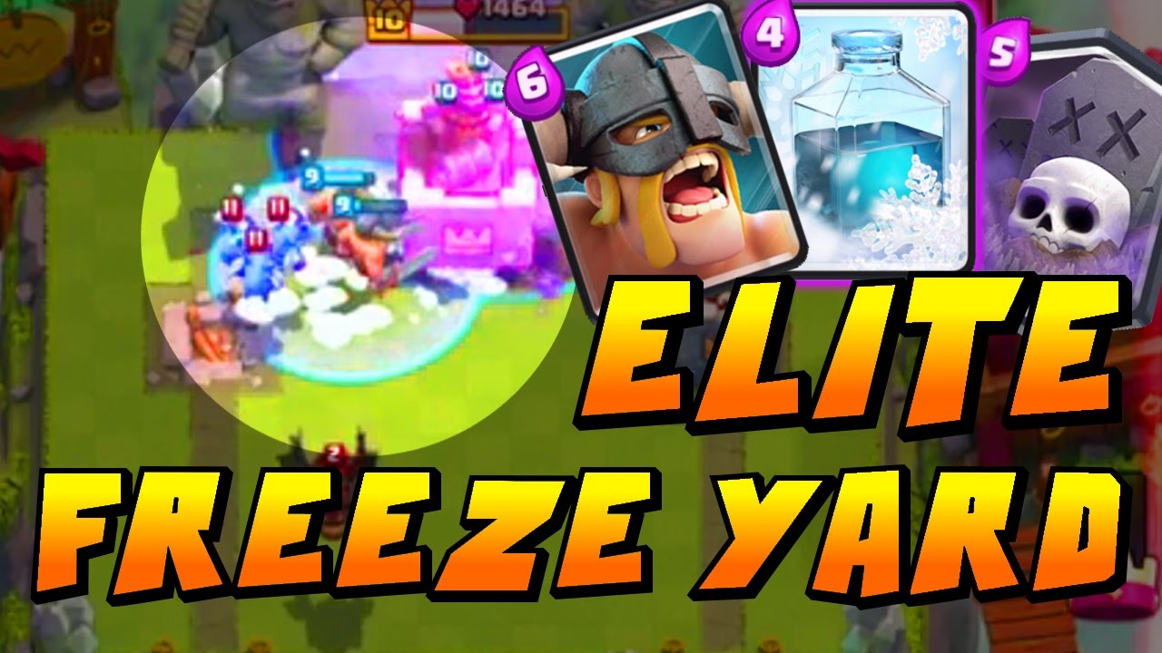 Clash Royale Elite Barbarians, Graveyard, Freeze Deck COOL COMBO
