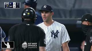 Ejection 47 - With Both Managers Suspended, Crew Chief Chad Fairchild Tosses NY's Ben Heller for HBP