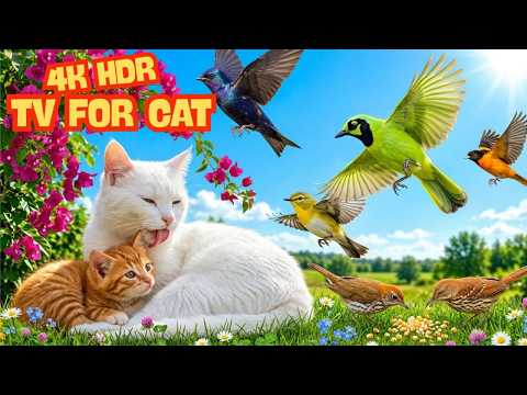 🐱 Charming Birds for Cats 🕊️ | Soft Chirps in a Peaceful Garden to Relax Your Feline 🌿