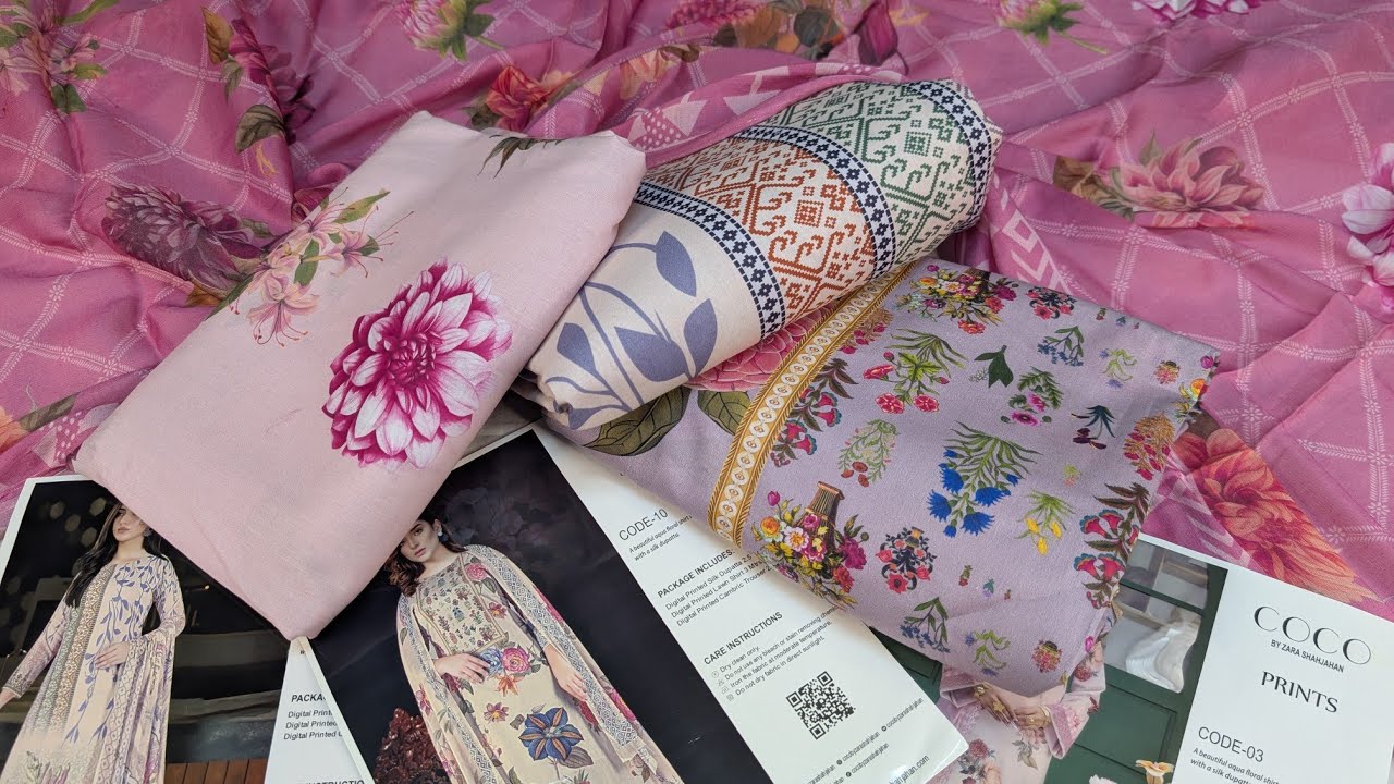 Viral COCO PRINTS🎉 BY ZARASHAHJAHAN Dress collection 2025 কোকো প্রিন্ট থ্রি পিস কিনুন স্বল্প দামে