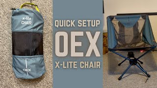 How to put OEX x-lite chair together and fold up. Quick setup