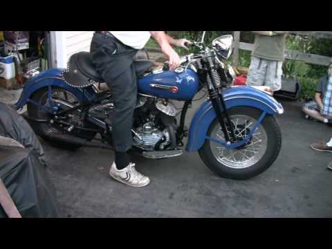 1940 HARLEY DAVIDSON MODEL 45 COLD START