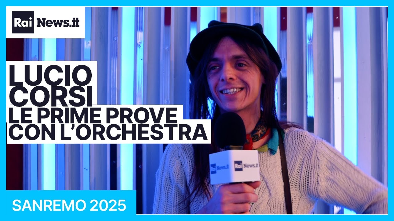 Sanremo2025: Lucio Corsi, le prime prove con l’orchestra