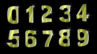 Цифра от 0 до 10.A beautiful number.Футаж цифры,анимация.A number from 0 to 10.Цифра 4К