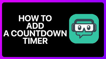 How To Add A Countdown Timer On Streamlabs Tutorial