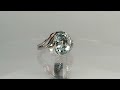 Серебряное кольцо с бразильским Sea Blue аквамарином 3.04 ct (берилл), лампы