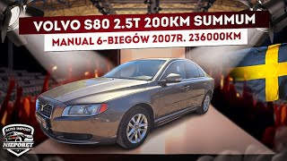 VOLVO S80 SUMMUM 2.5 TURBO 200KM ✅️ Manual 6-biegów ✅️ 2007r. ✅️ Import Szwecja