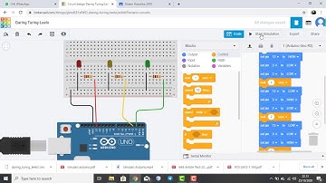 TINKERCAD - Simulasi Lampu LED menggunakan Arduino Uno R3 - RINDIK SAFITRI (1218606)