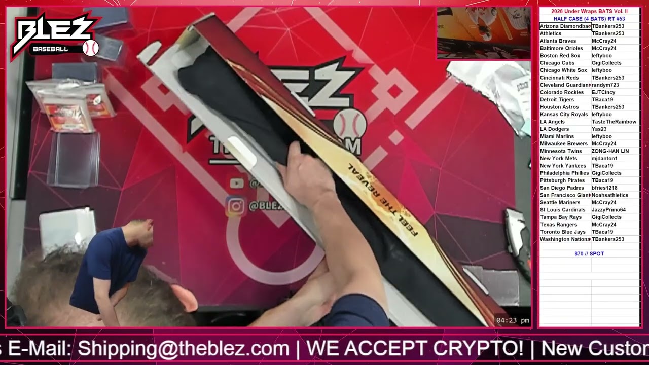 2026 Fanatics Under Wraps Autographed BATS Vol II HALF CASE BREAK