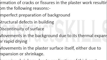 6 07.N Defects in Plaster