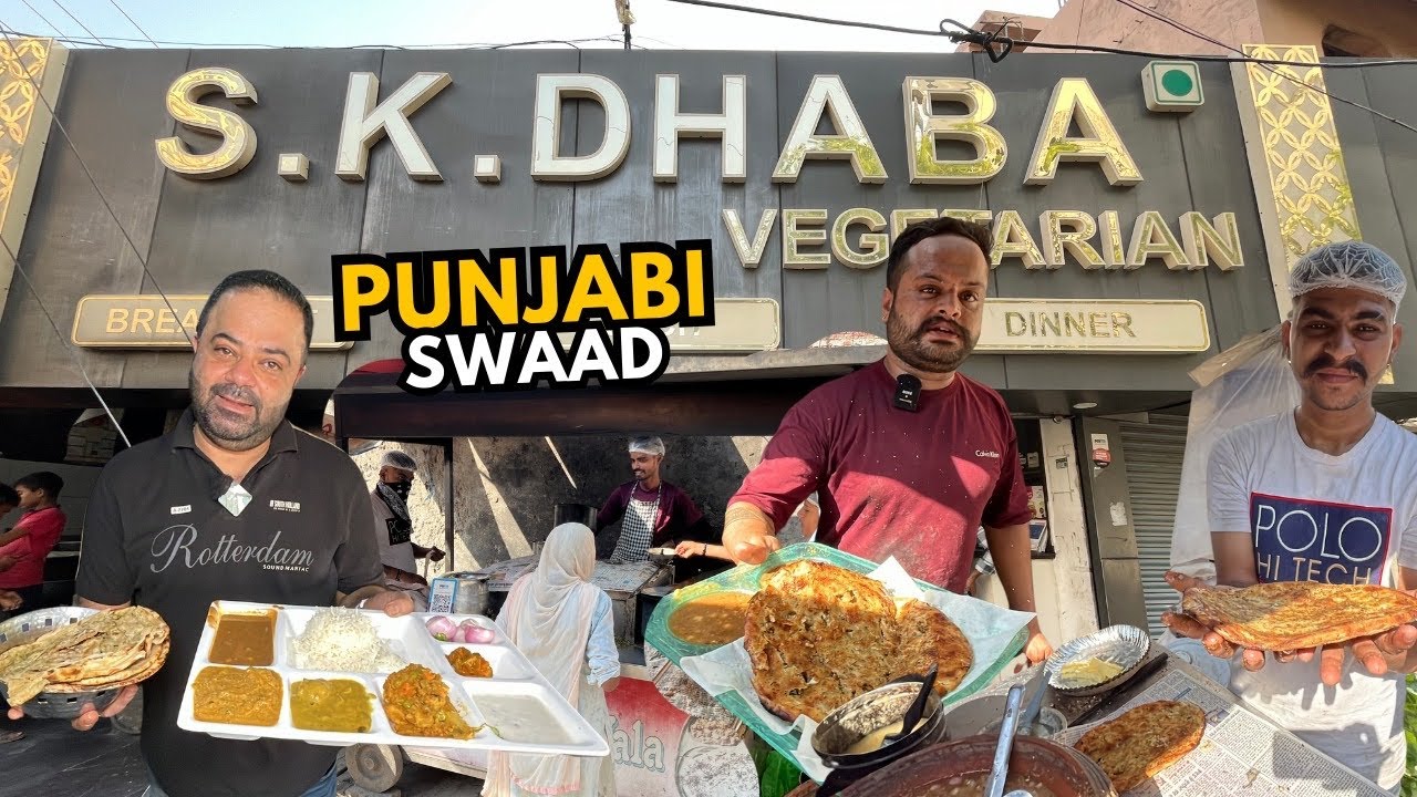Punjab’s Most Favourite Street Food 🔥, Ginger Garlic Kulcha, Shahi Paneer, Nauratani Thali