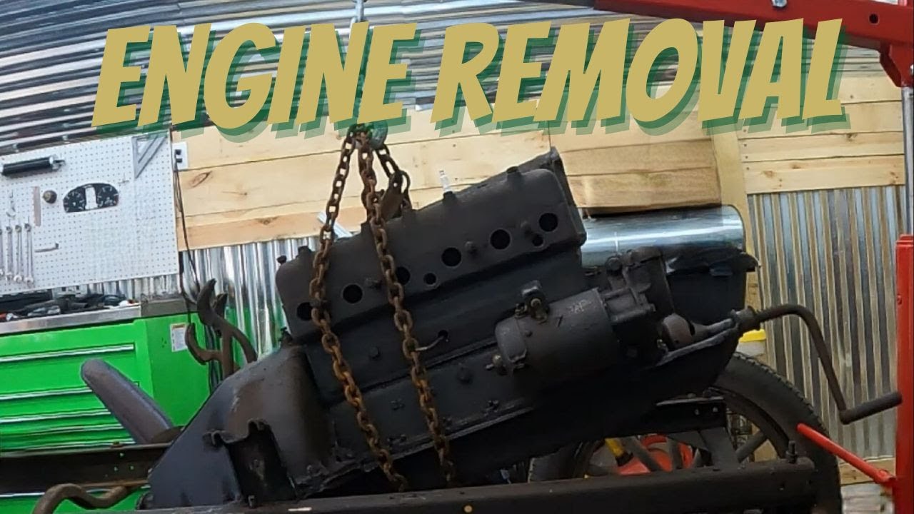 Model T Touring Engine Removal - YouTube