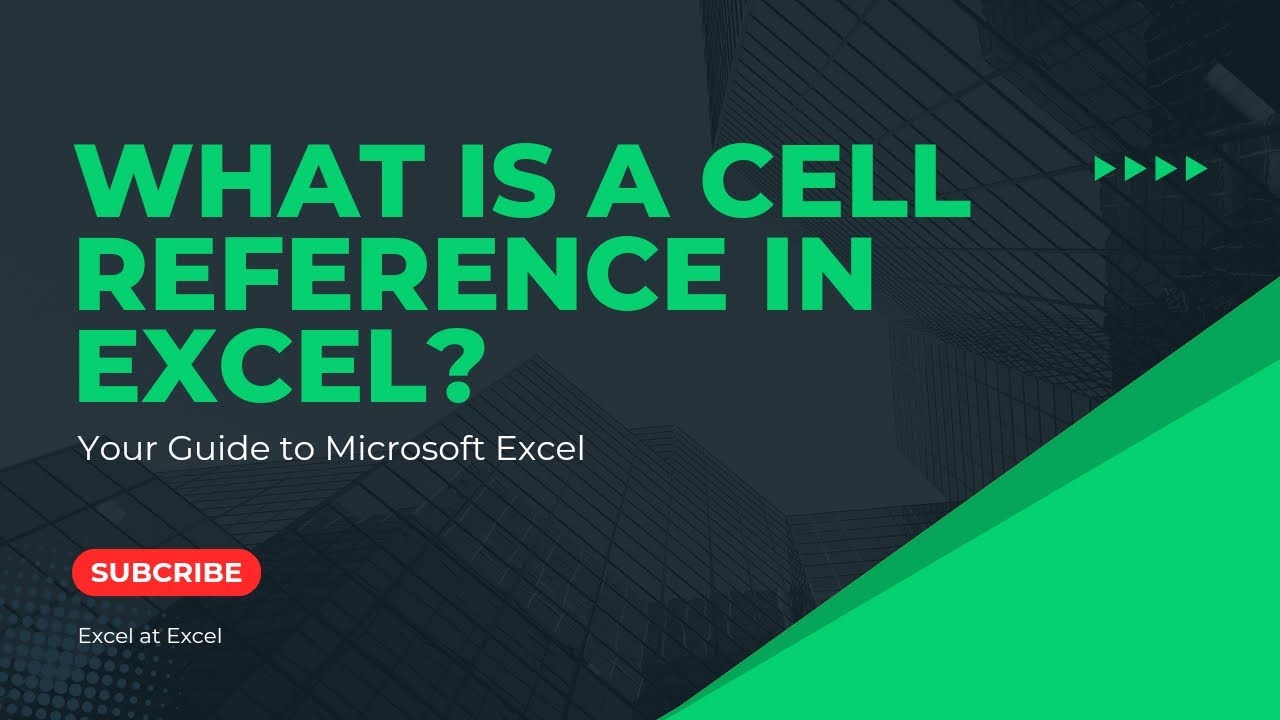 What is a Cell Reference in Microsoft Excel| Learn Excel Beginners ...