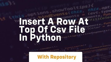 Insert a row at top of CSV file in Python