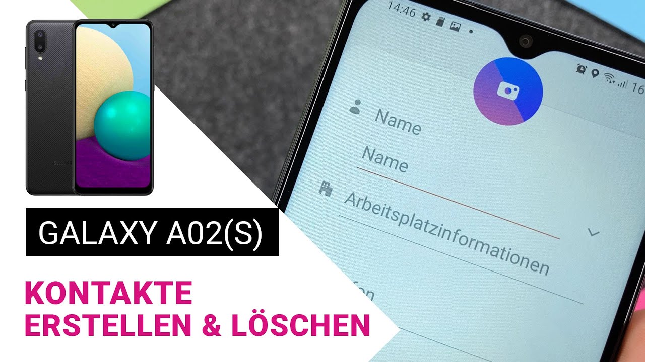 Samsung Galaxy A02 A02S Kontakte erstellen und löschen