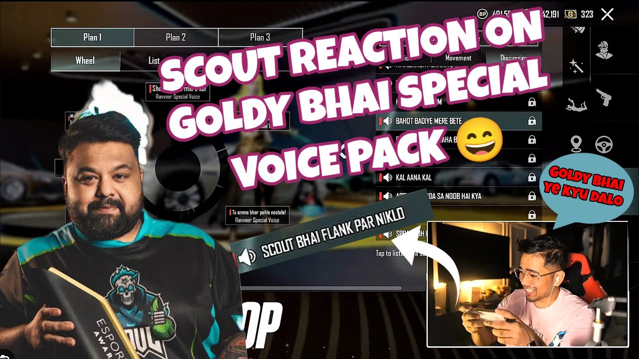 Scout Reaction On Goldy Bhai Special Voice Pack 😄@8bitGoldygg @sc0utOP ...