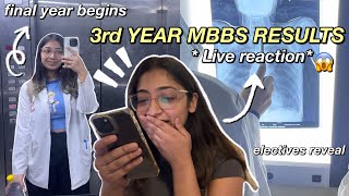 REACTING TO 3RD YEAR RESULTS😱+ FIRST DAY of MBBS electives!🩻