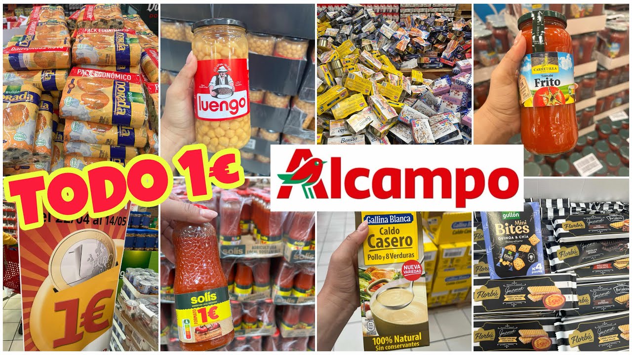 ALCAMPO 🛒🛍️ TODO A 1€ abril 2025. ALIMENTACIÓN, VALE LA PENA? 🧐🤔 