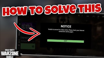 WARZONE MOBILE | HOW TO FIX UNABLE TO CONNECT TO A DATA CENTER IN WRZNMOBILE SOFT LAUNCH