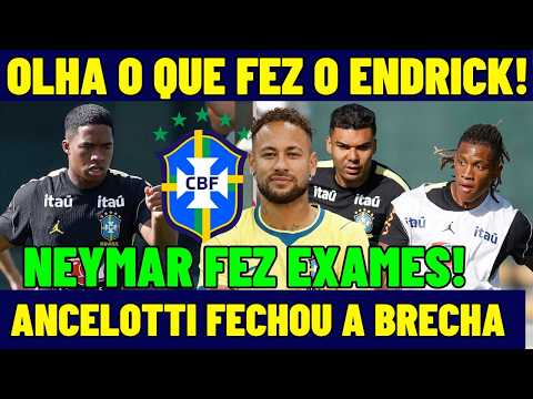 SEE WHAT ENDRICK DID IN THE BRAZILIAN NATIONAL TEAM TRAINING! ANCELOTTI CLOSES THE GAPS! NEYMAR J...