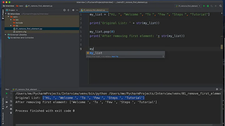 Python Removing first element of list   python list remove by index   By Few Steps 🔥 4k ❤️