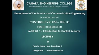 VTU CS 18EC43 M1 L6 Numericals on Analogous System -2