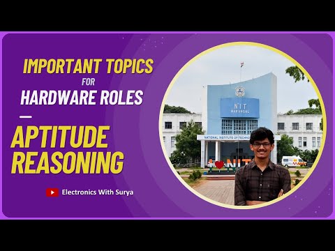 Aptitude: Important Topics for Hardware Companies #aptitude #reasoning #intern #ece #electronics