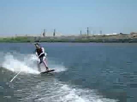 Chris Wakeboarding In the Delta