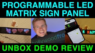 Demo Review LED Matrix Sign Programmable for Business Car Holiday Party by VDIKKS
