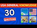 USA GENERAL KNOWLEDGE TRIVIA QUIZ ! 30 QUESTIONS EVERYONE KNOW #trending #trivia #quiztime
