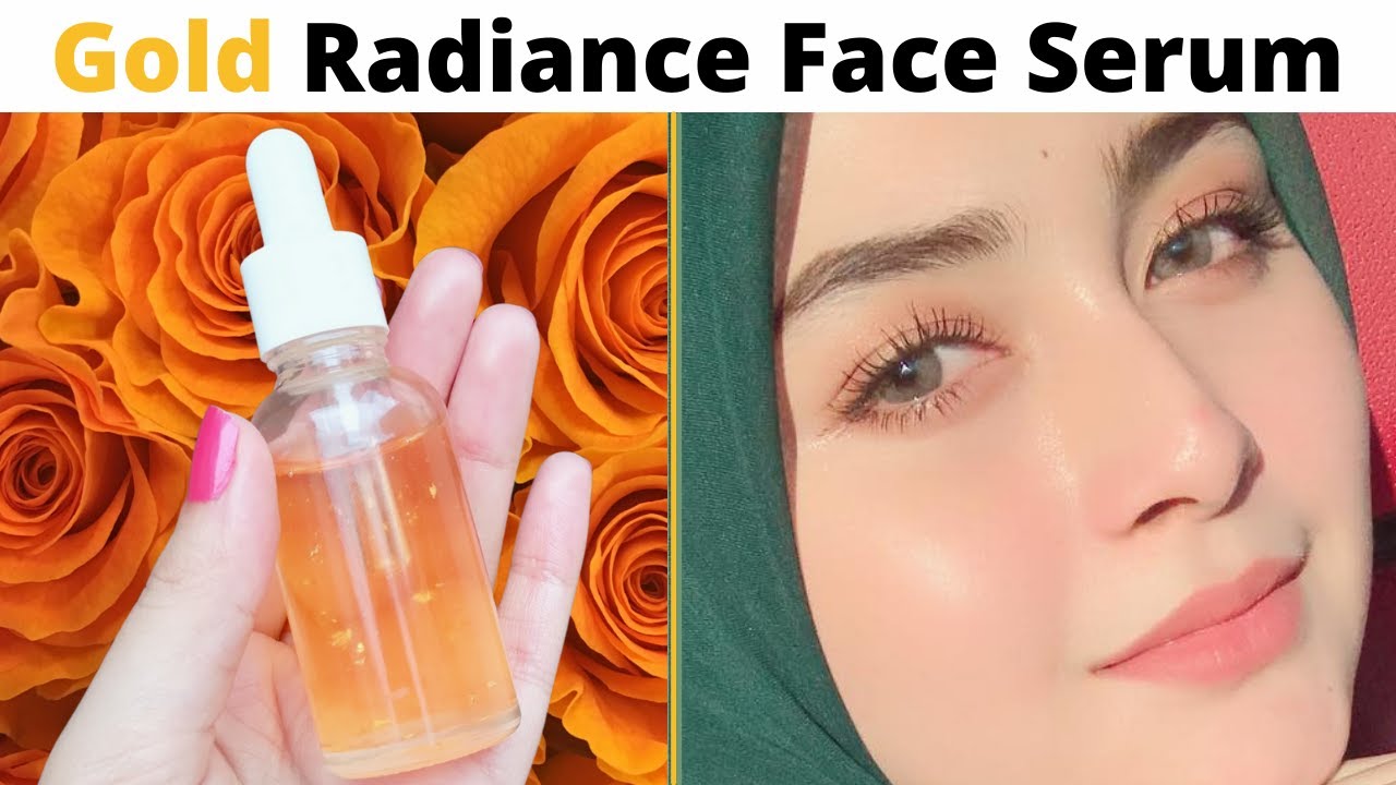 Gold Radiance Face Serum | Glow Serum | GlamGlow  | DIY Skin Brightening Serum | Homemade Gold Serum
