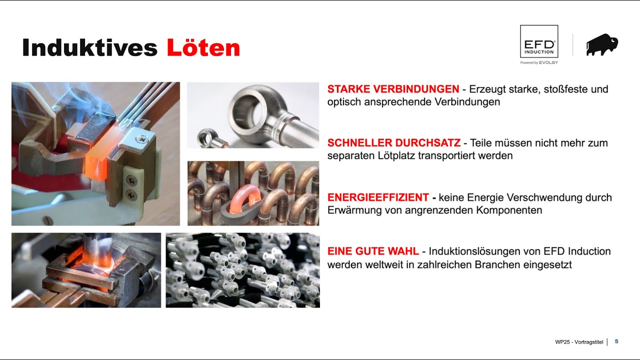 Induktives Löten in der industriellen WärmepumpenProduktion WP25