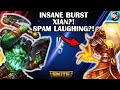 Huge burst xing tian vs laughing ra player